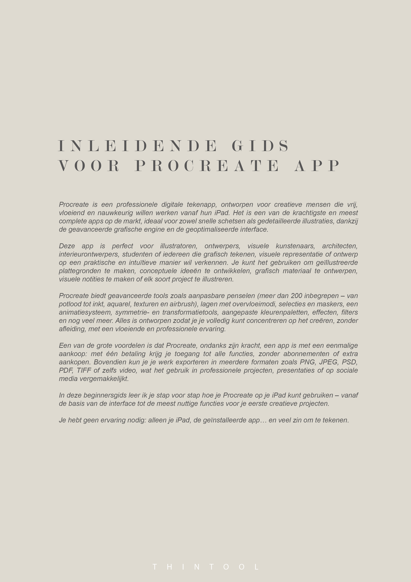 Procreate App Guide (Dutch)