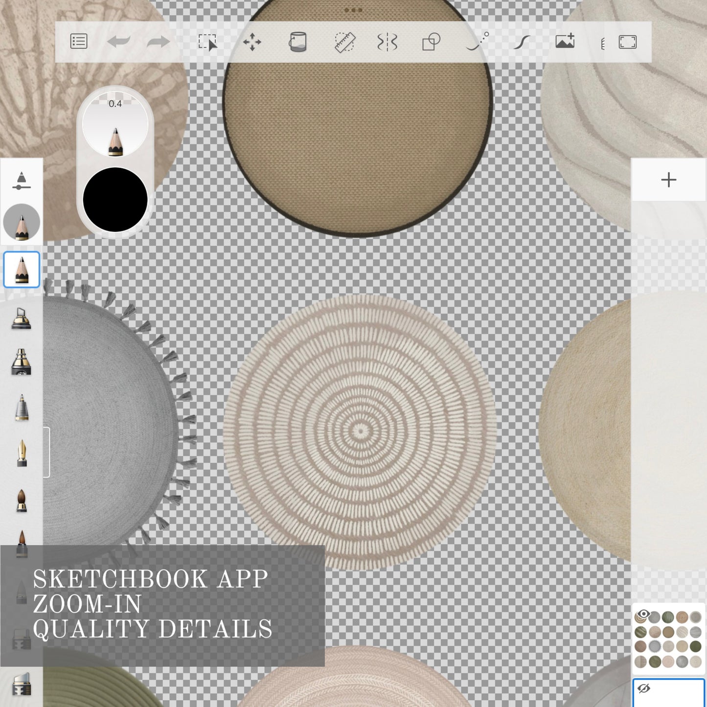 Round carpet set Nº2