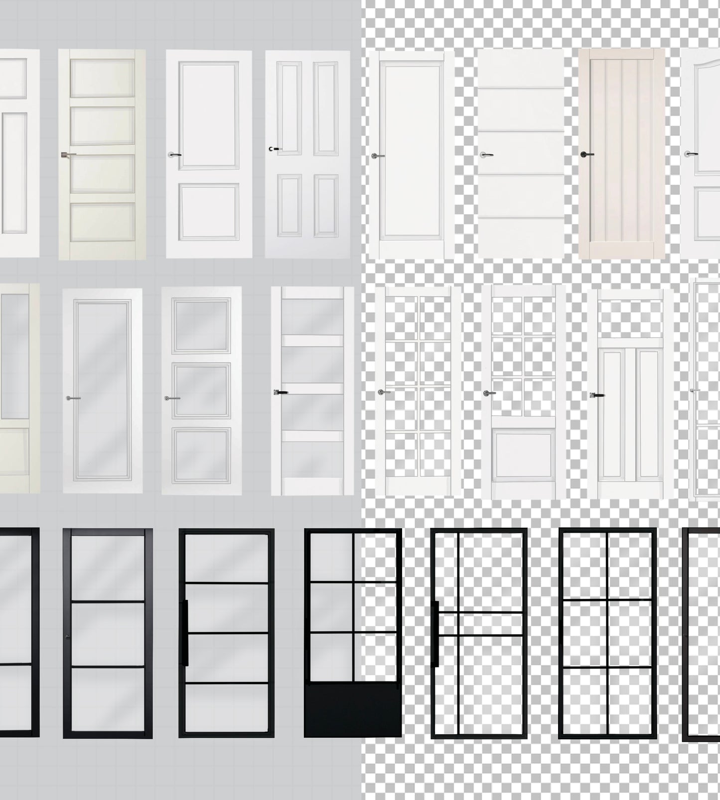 White doors