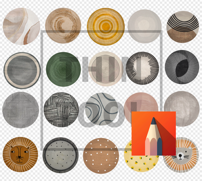 Round carpet set Nº1