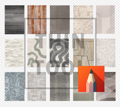 Rectangular carpet set Nº1