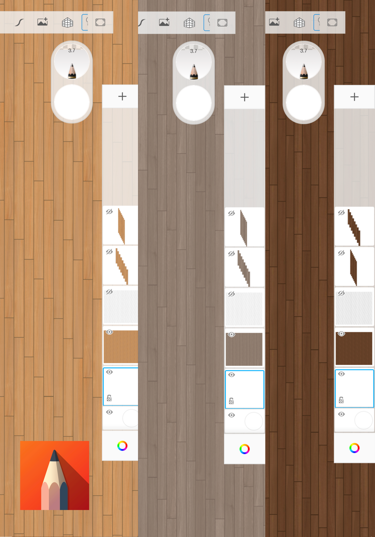 Wooden Floor Sketchbook App
