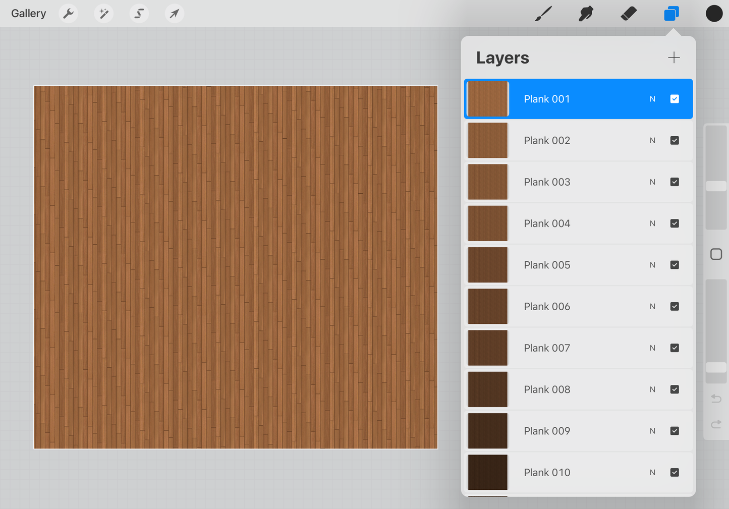 Wooden plank S100 Procreate