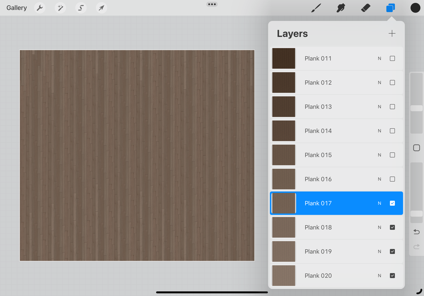 Wooden plank S100 Procreate