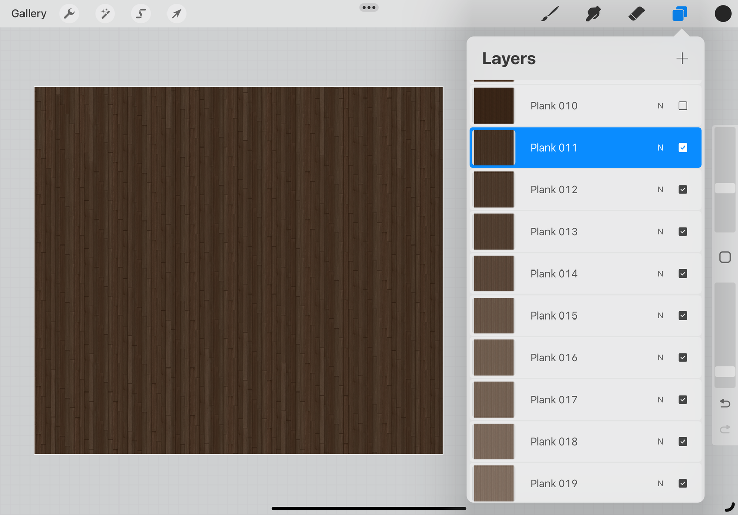 Wooden plank S100 Procreate