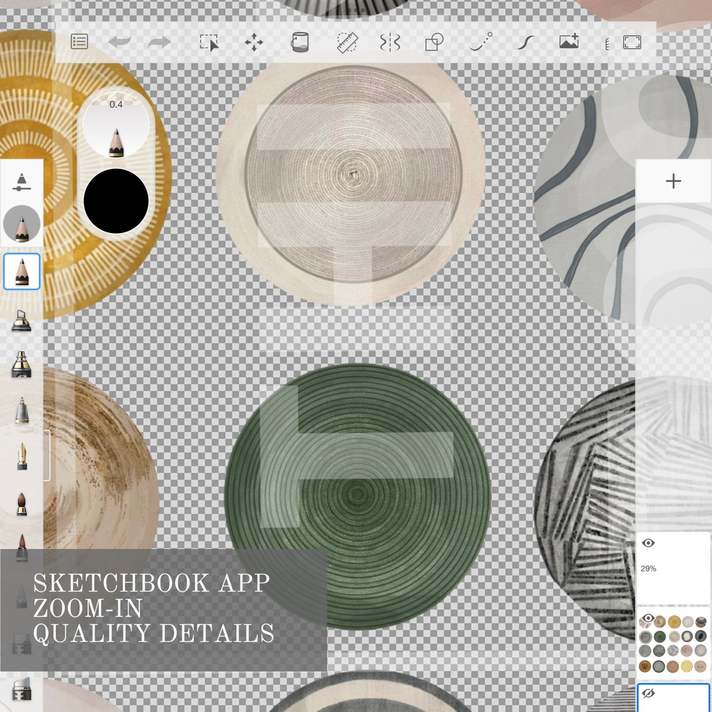 Round carpet set Nº1