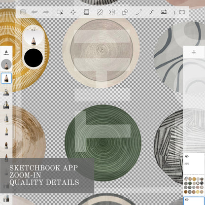 Round carpet set Nº1